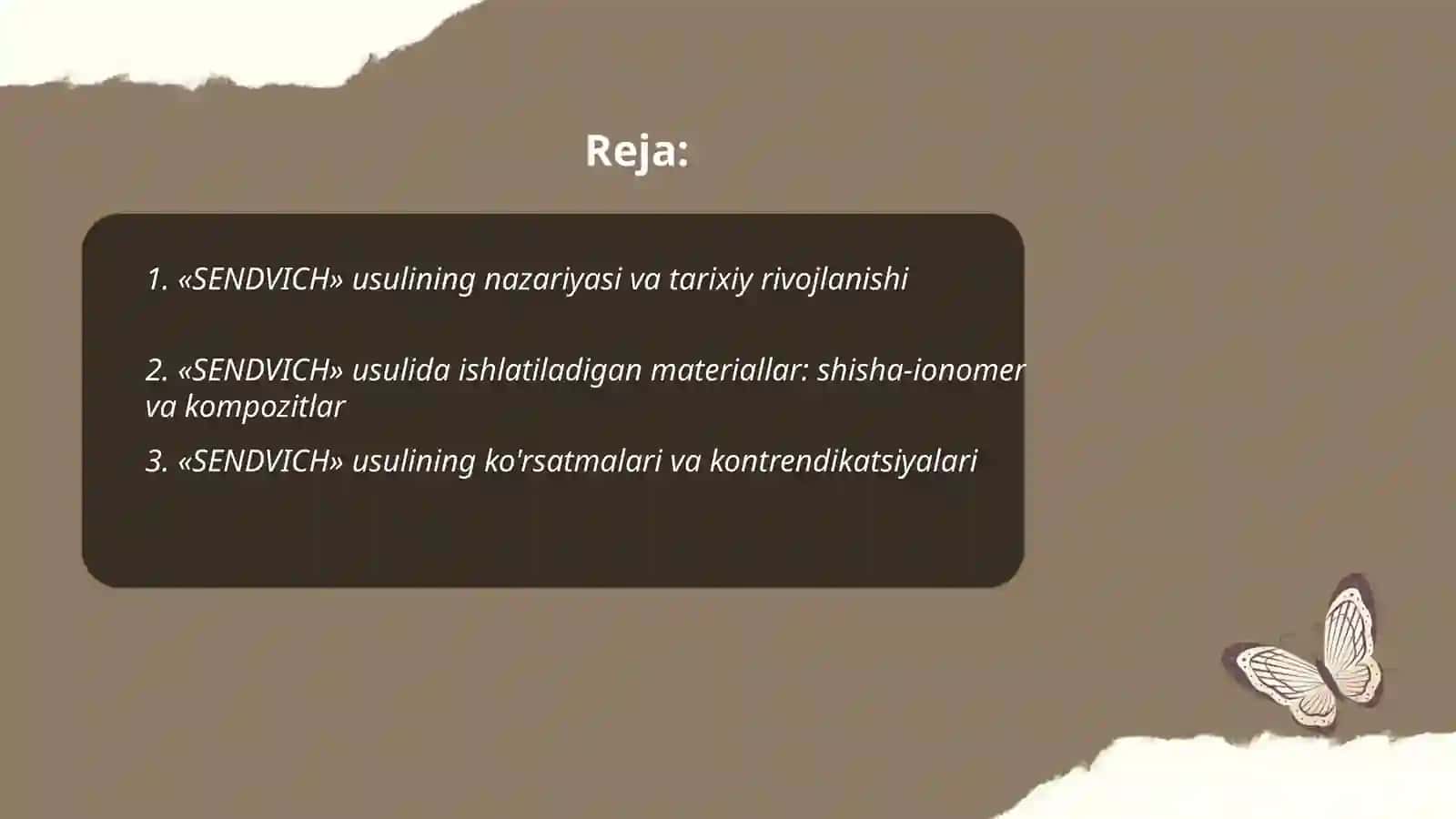 "SENDVICH" usuli 2
