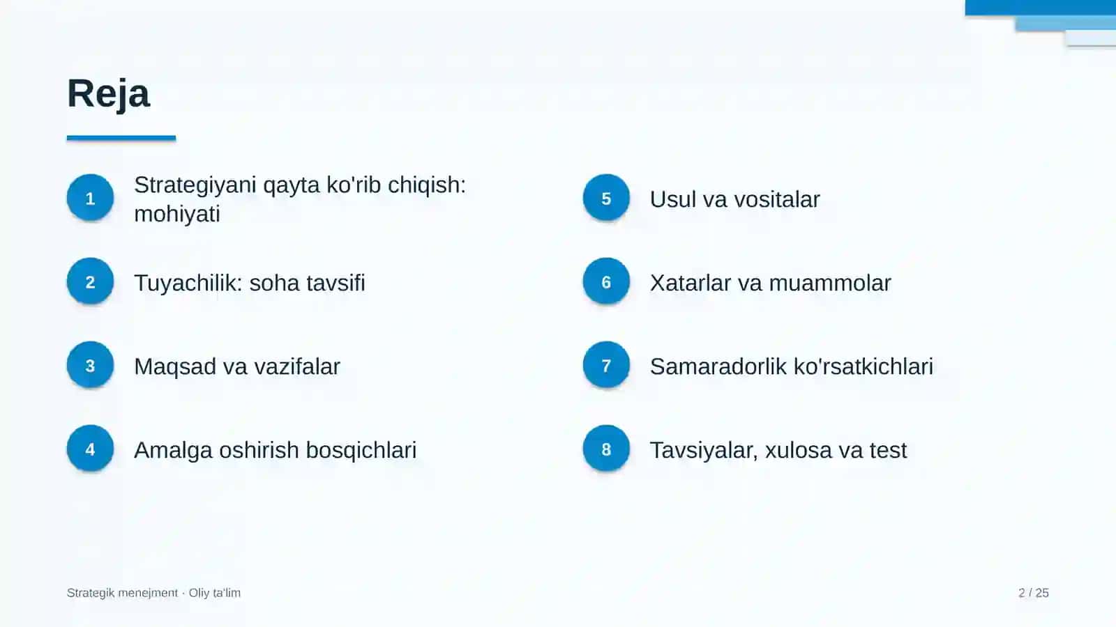 tuyachilikda strategiyani qayta ko'rib chiqish 9797 2