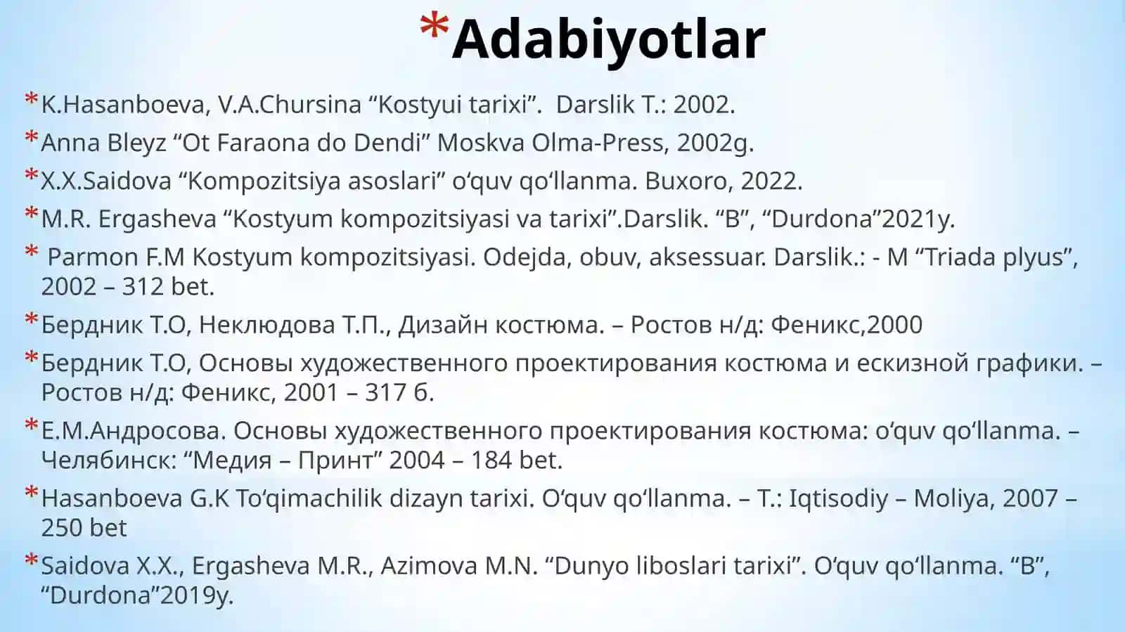 KOMPOZITSIYA XUSUSIYATLARI.KOSTYUMDAGI PROPORSIYALAR VA NISBATLARO’ZBEK MILLIY NAQSHLARI VA ULARNING TUZILISHLARI.MILLIY NAQSHLARNING RAMZIY MA’NOSI 2