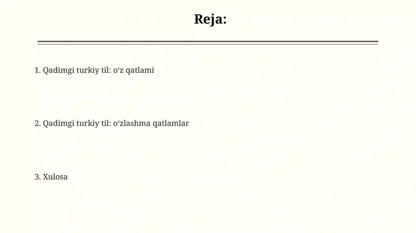 Qadimgi turkiy tilda oʻz va oʻzlashgan qatlam 2