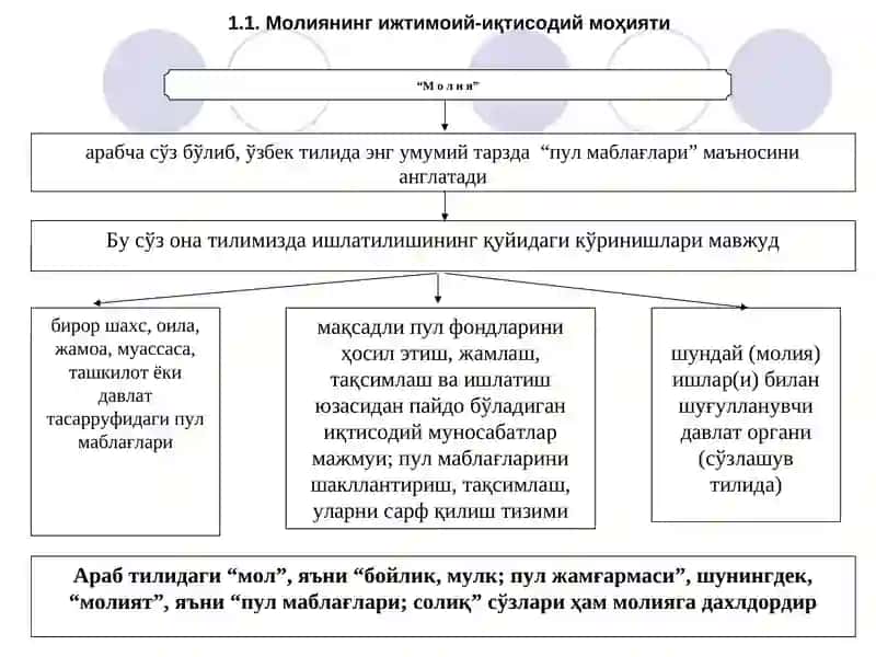Молиянинг моҳияти ва функциялари 2