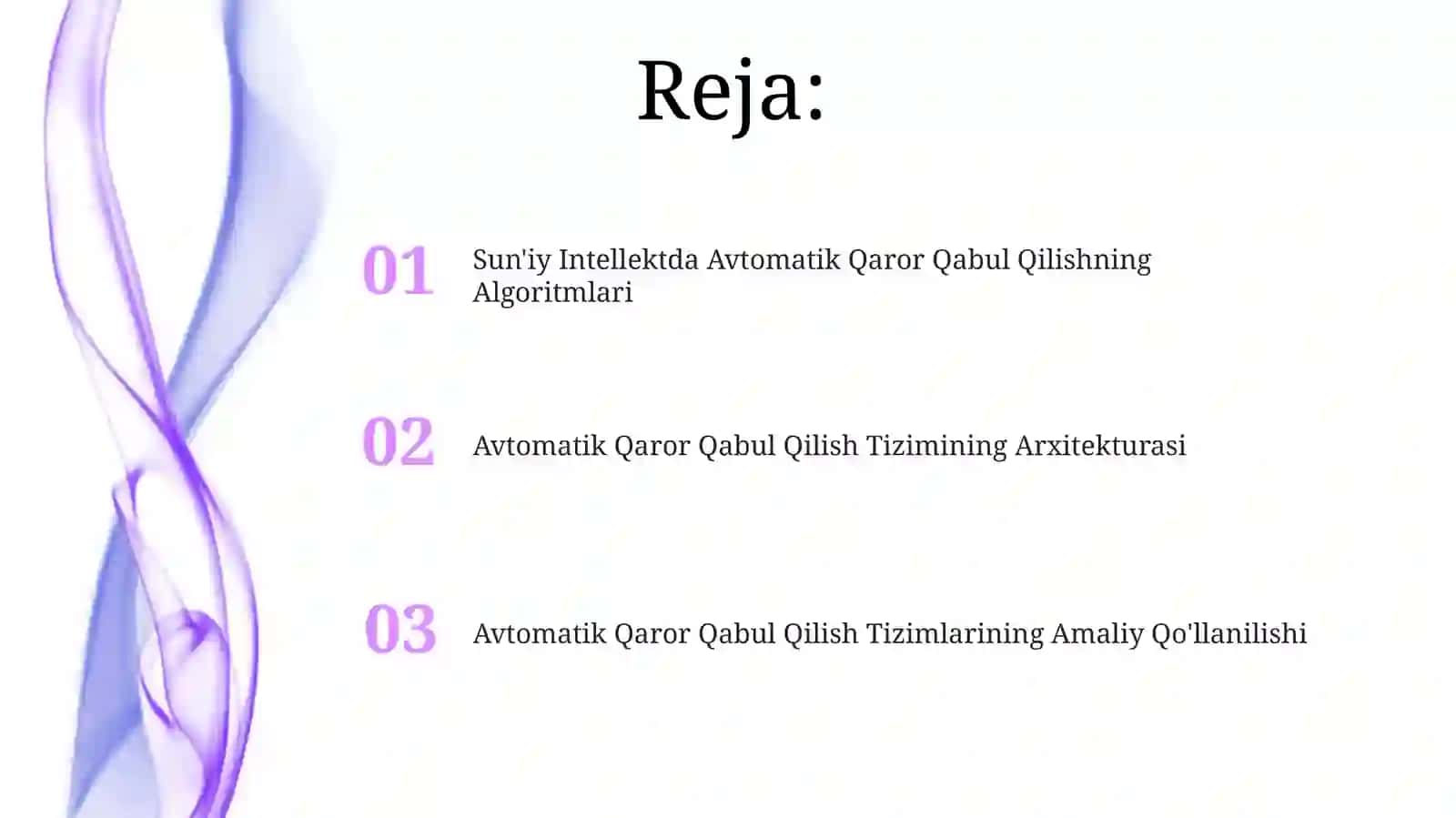 Avtomatik Qaror Qabul Qilish Tizimlari 2