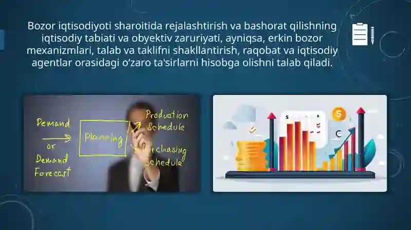 Bozor iqtisodiyoti sahroitlarida rejalashtirish va bashorat qilishning iqtisodiy tabiati va obyektiv zaruriryati 2