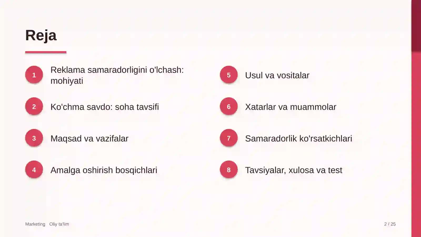 Ko'chma savdoda reklama samaradorligini o'lchash 2