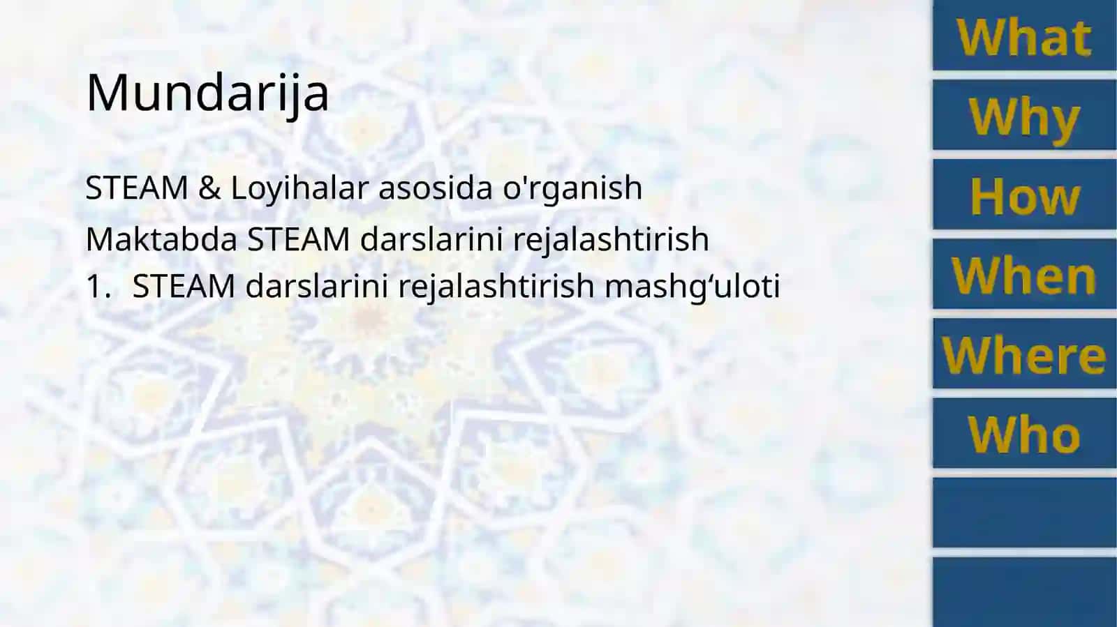 STEAM & Loyihalar asosida o'rganish (PBL) orqali o'quvchilarning o‘zlashtirish samaradorligini oshirish. 2
