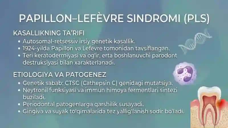 Bolalarda parodontning idiopatik kasalliklari (Papiyon-Lefevr sindromida, X-gistiositoz) 2