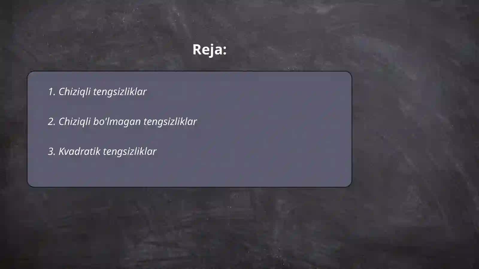 Chiziqli Tengsizliklar 2