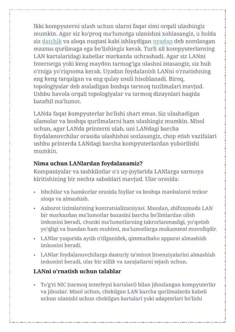 LAN nima? 2