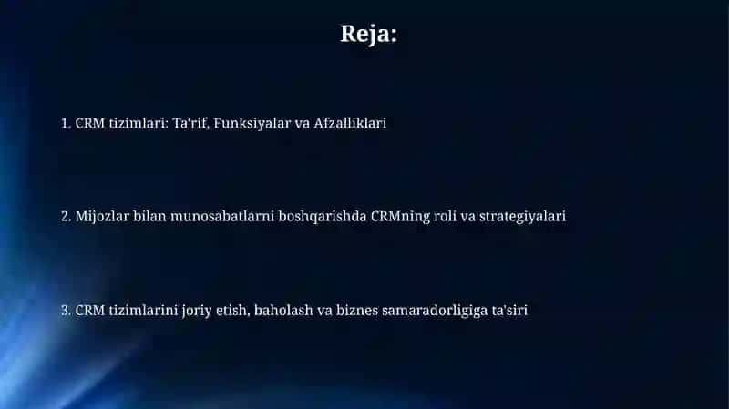 CRM tizimlari 2