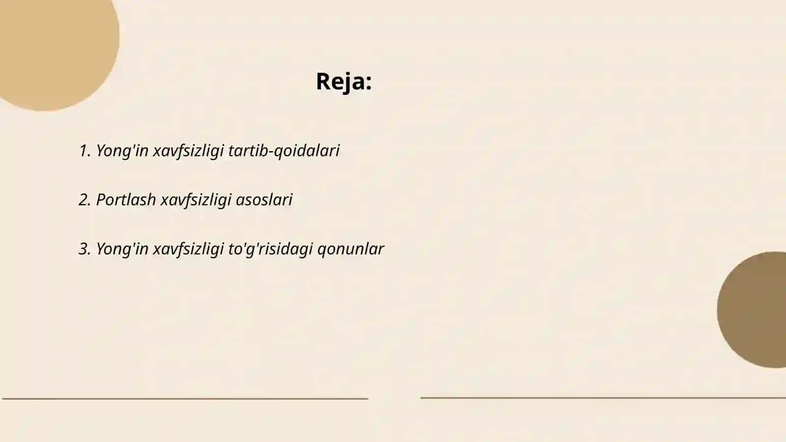 O’zbekiston Respublikasining yong’in va portlash xavfsizligi bo’yicha meyoriy hujjatlari talablarini o’rganish 2