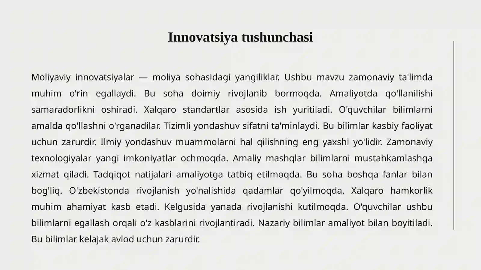 MOLIYAVIY INNOVATSIYALAR 2