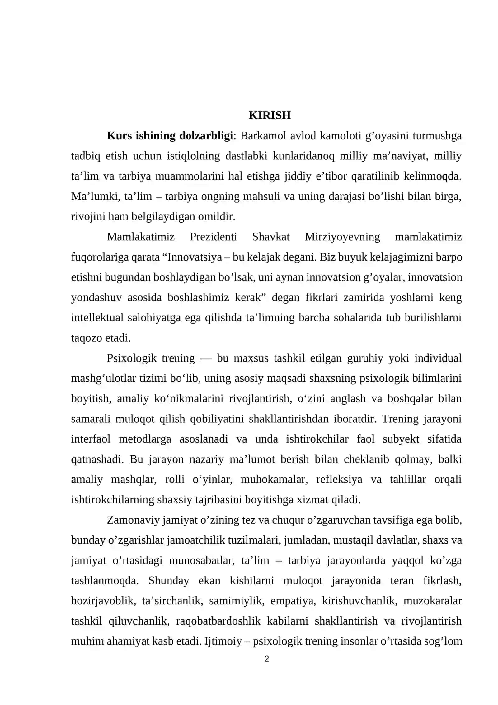Psixologik trening haqida tushuncha 2
