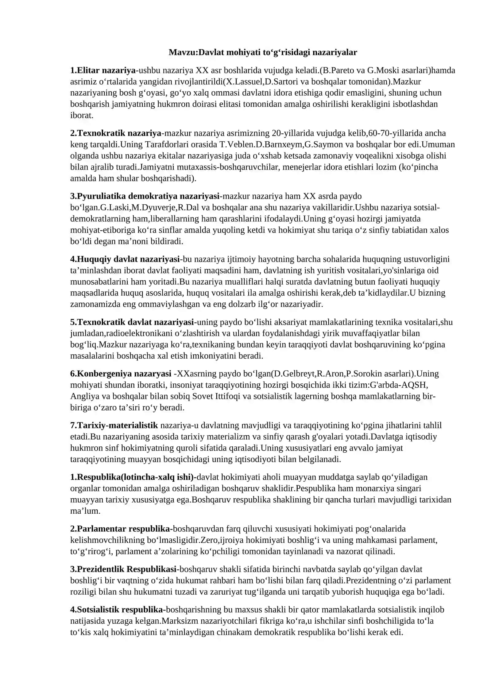 Davlat tuzilishi shakllarining xilma-xilligi 2