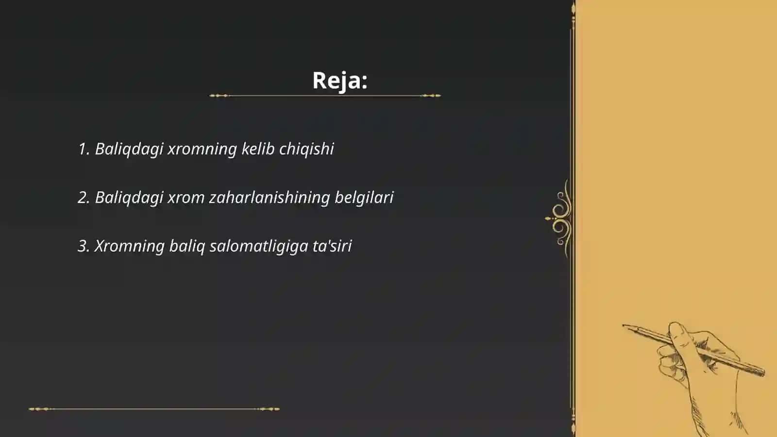 Baliqning xrom bilan zaharlanishi 2