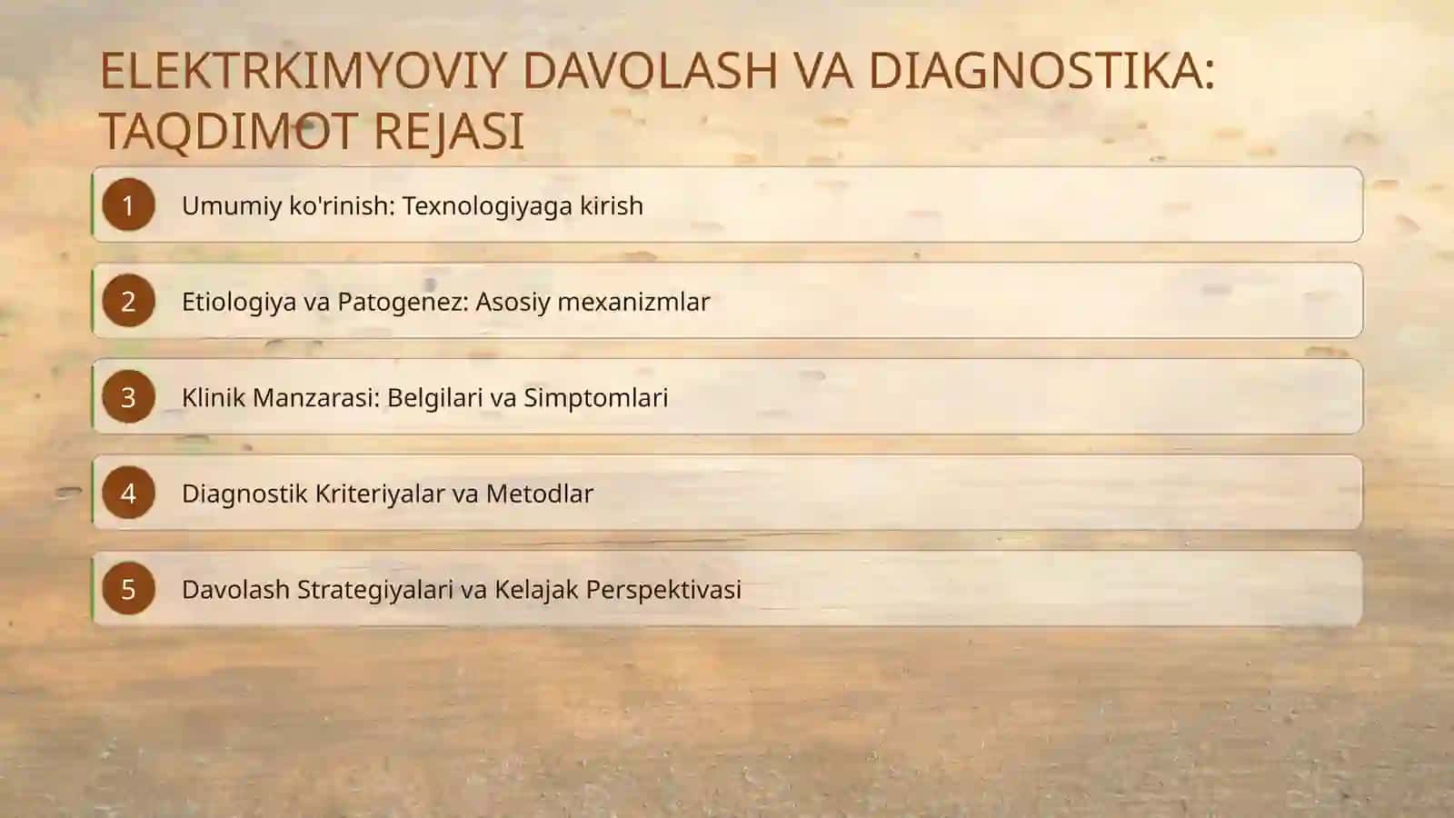 Elektrokimyoviy davolash va diagnostika usullari 2