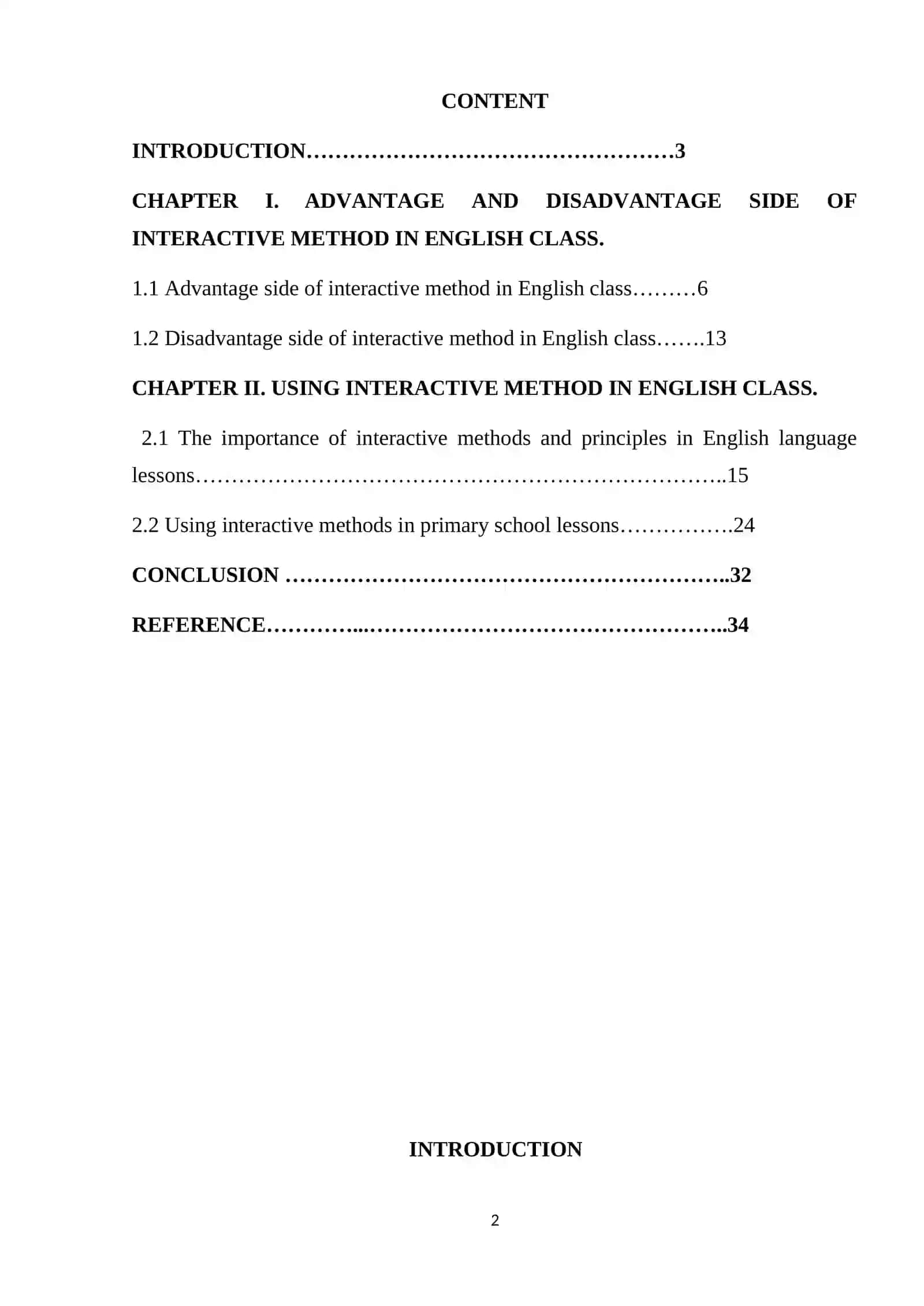 Course work on Implementing Interactive Method in English classes 2