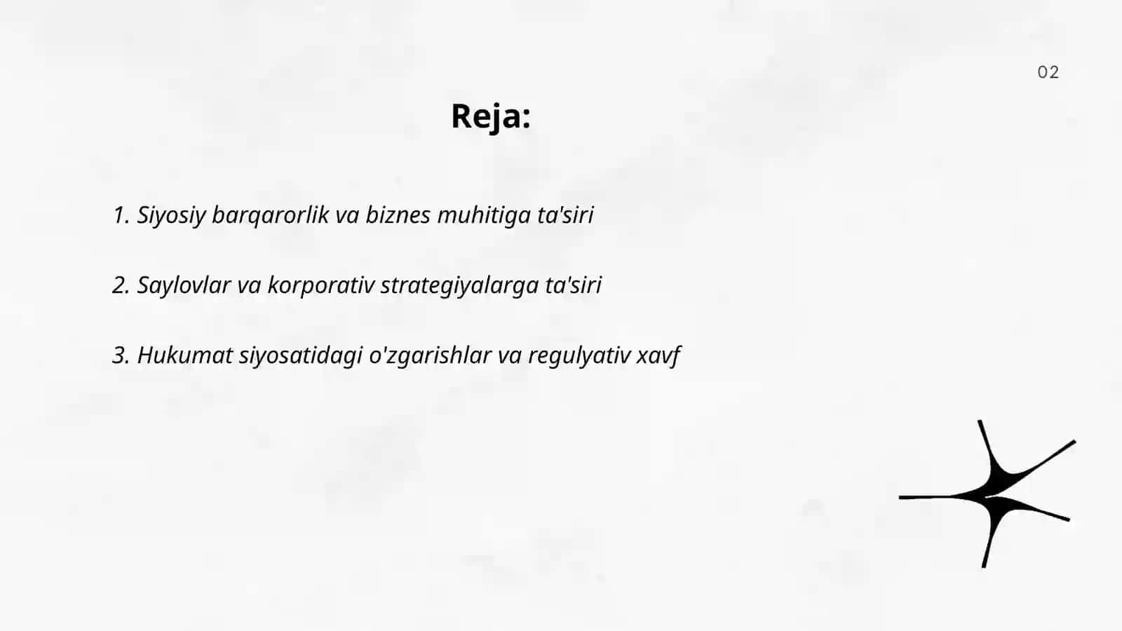 Siyosiy vaziyatning biznesga ta'sirini baholash 2