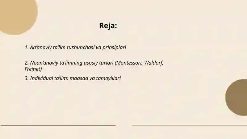 Boshlang’ich ta’limda an’anaviy, noan’anaviy va individual ta’lim turlari 2