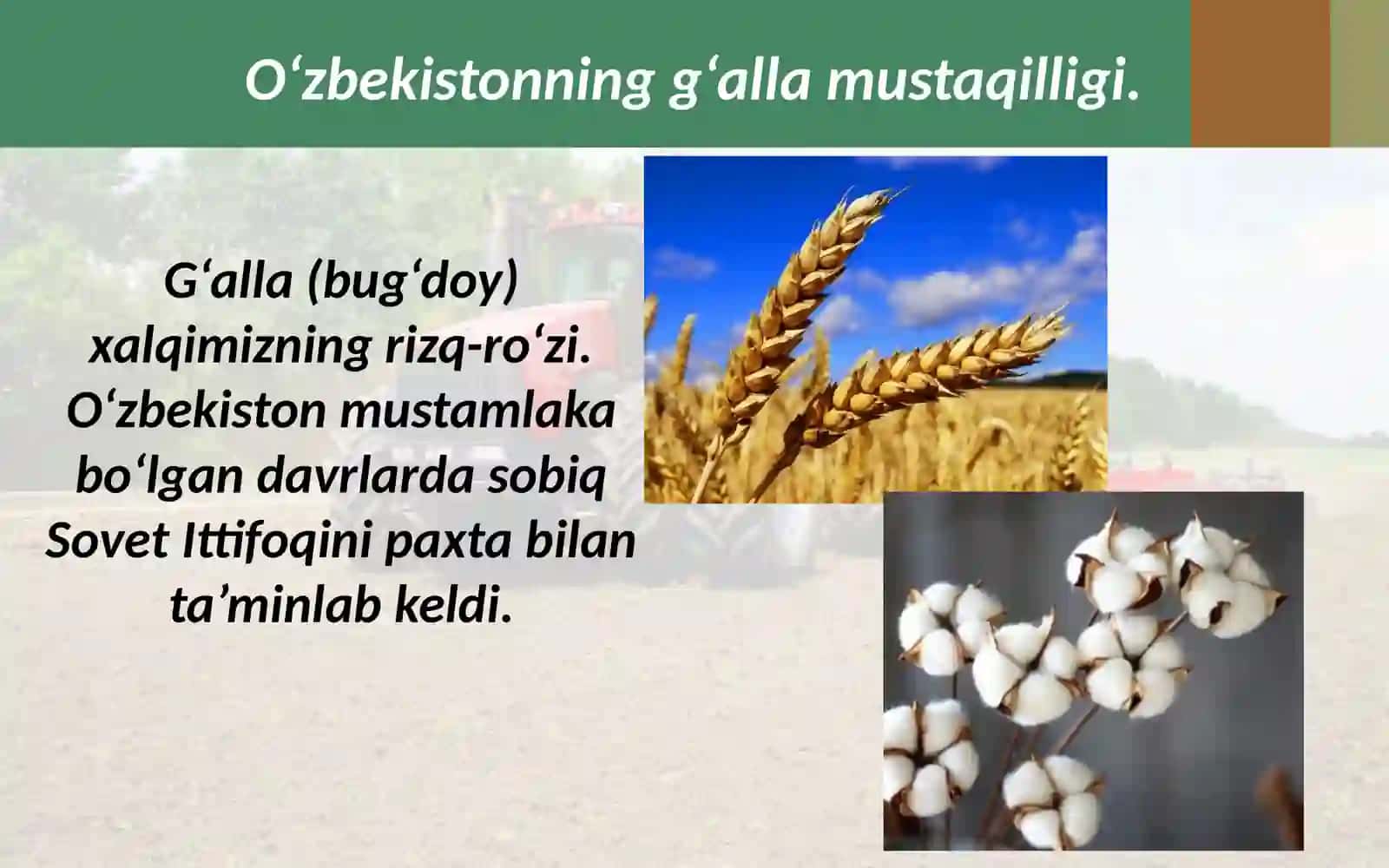 O‘zbekiston iqtisodiyoti dagi yutuqlar 2