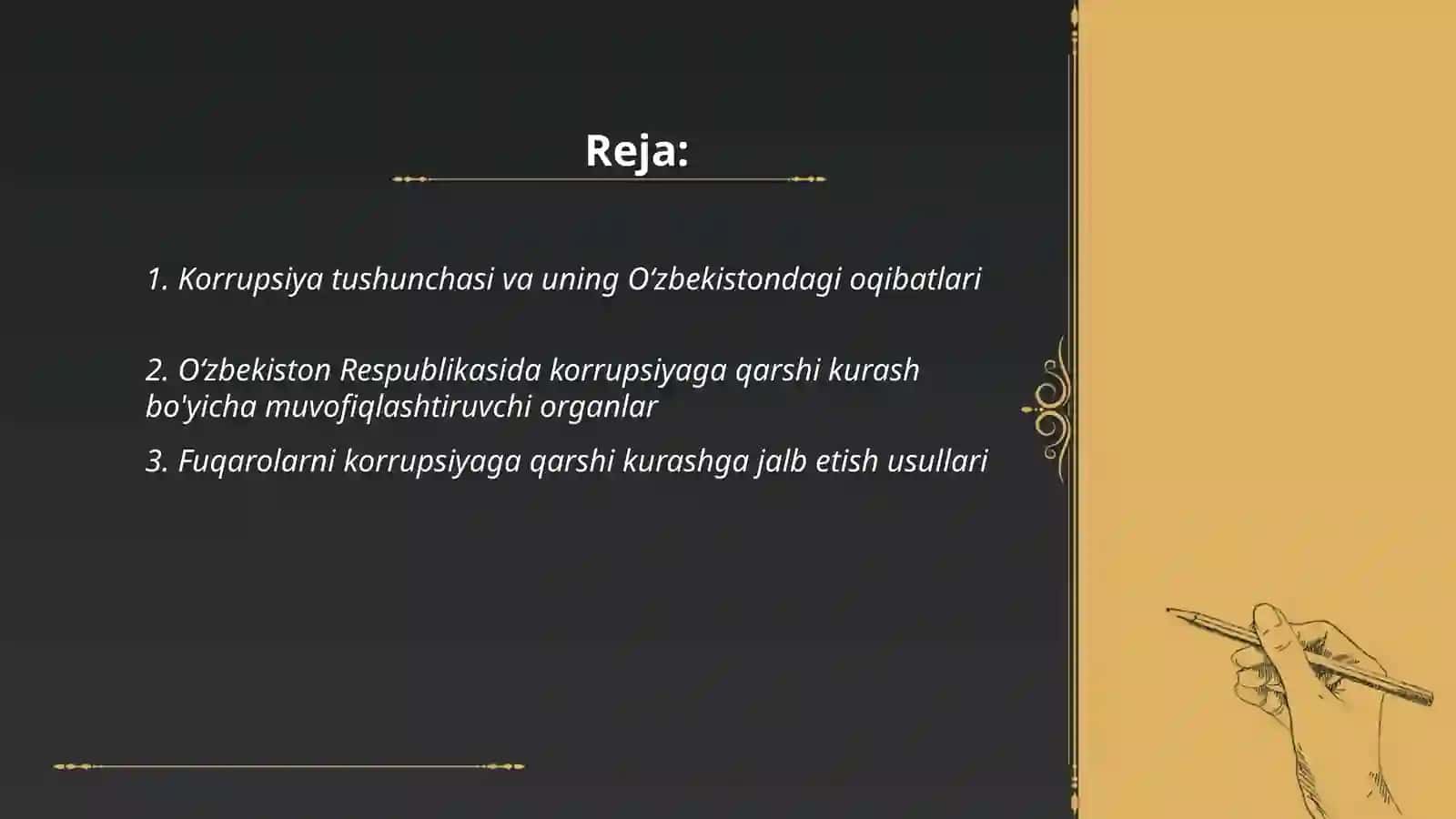 Oʻzbekistonda korrupsiyaga qarshi kurash 2