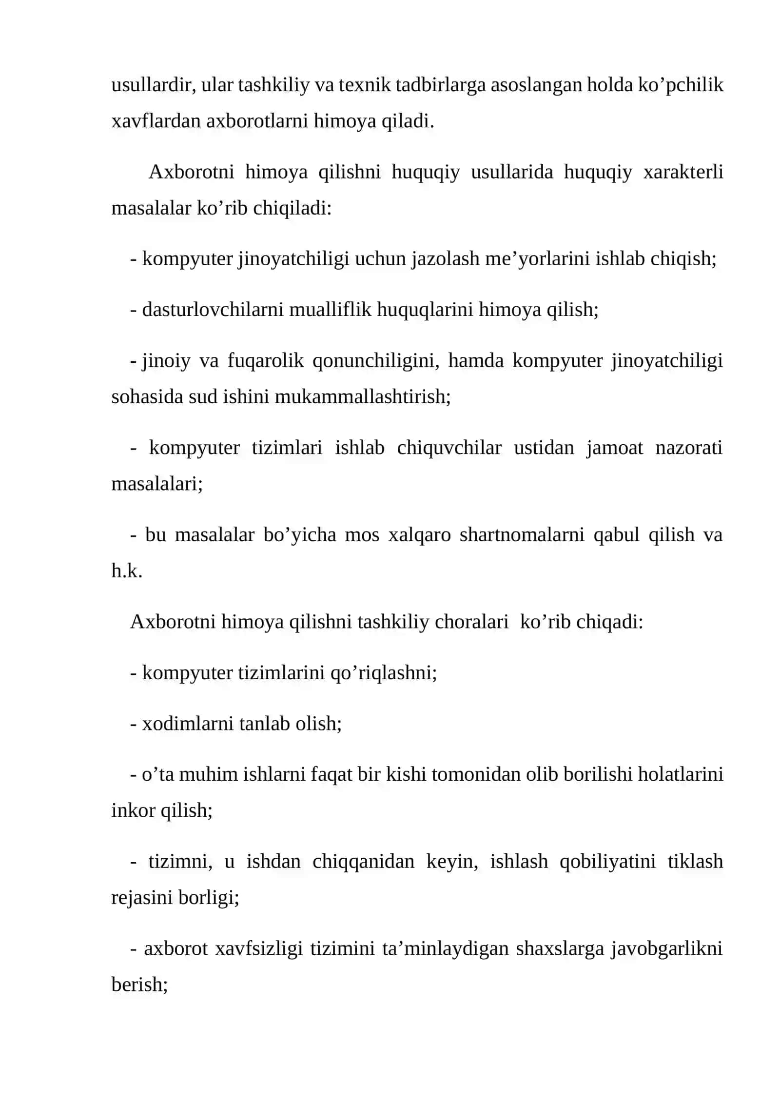 Axborot xavfsizligi va uni himoyalash 2