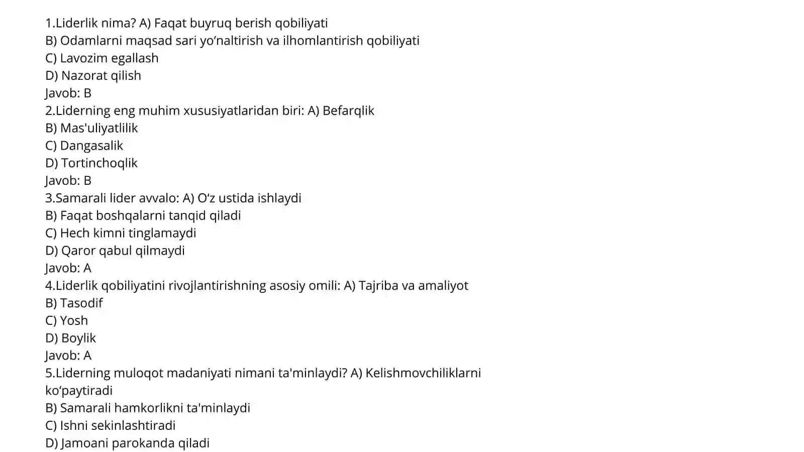 Shaxsdagi liderlik qobiliyatini shakllantirish va rivojlantirish 2
