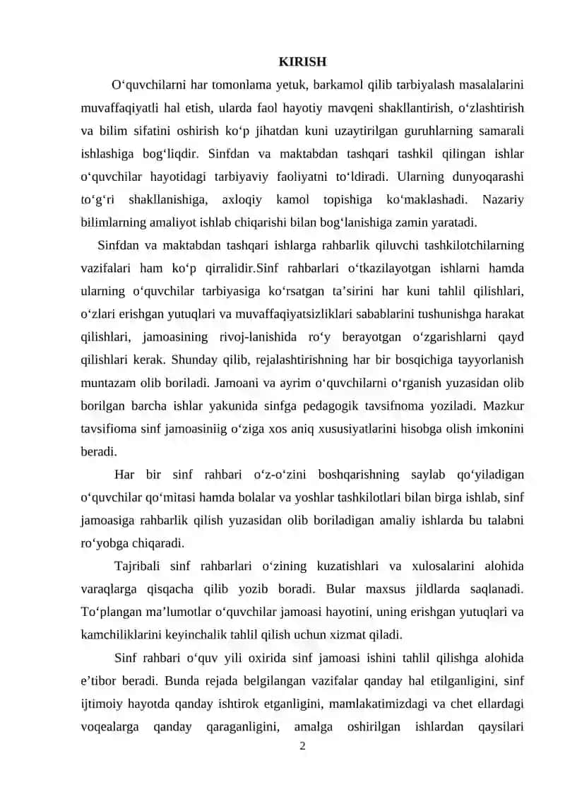 SINF RAHBARINING MAKTAB JAMOASI BILAN ALOQASI 2