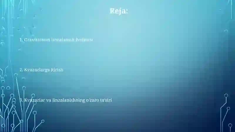Kvazarlar va ularning linzalanishi 2