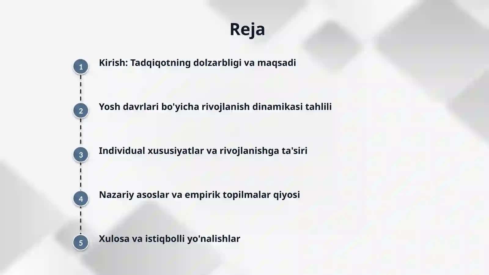 Rivojlanishning yoshga va individual xususiyatlariga oid tadqiqotlar tahlili 2
