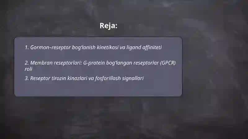 Gormonlarning nishon hujayralarga ta'sir mexanizmi 2
