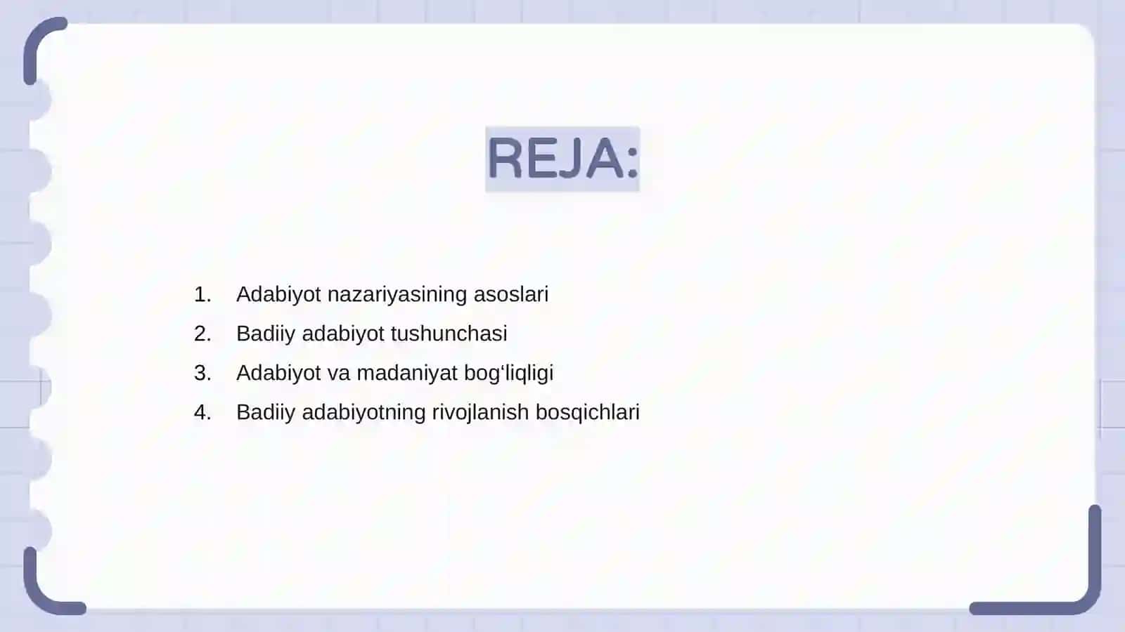 Adabiyot nazariyasi fanining predmeti-badiiy adabiyot 2