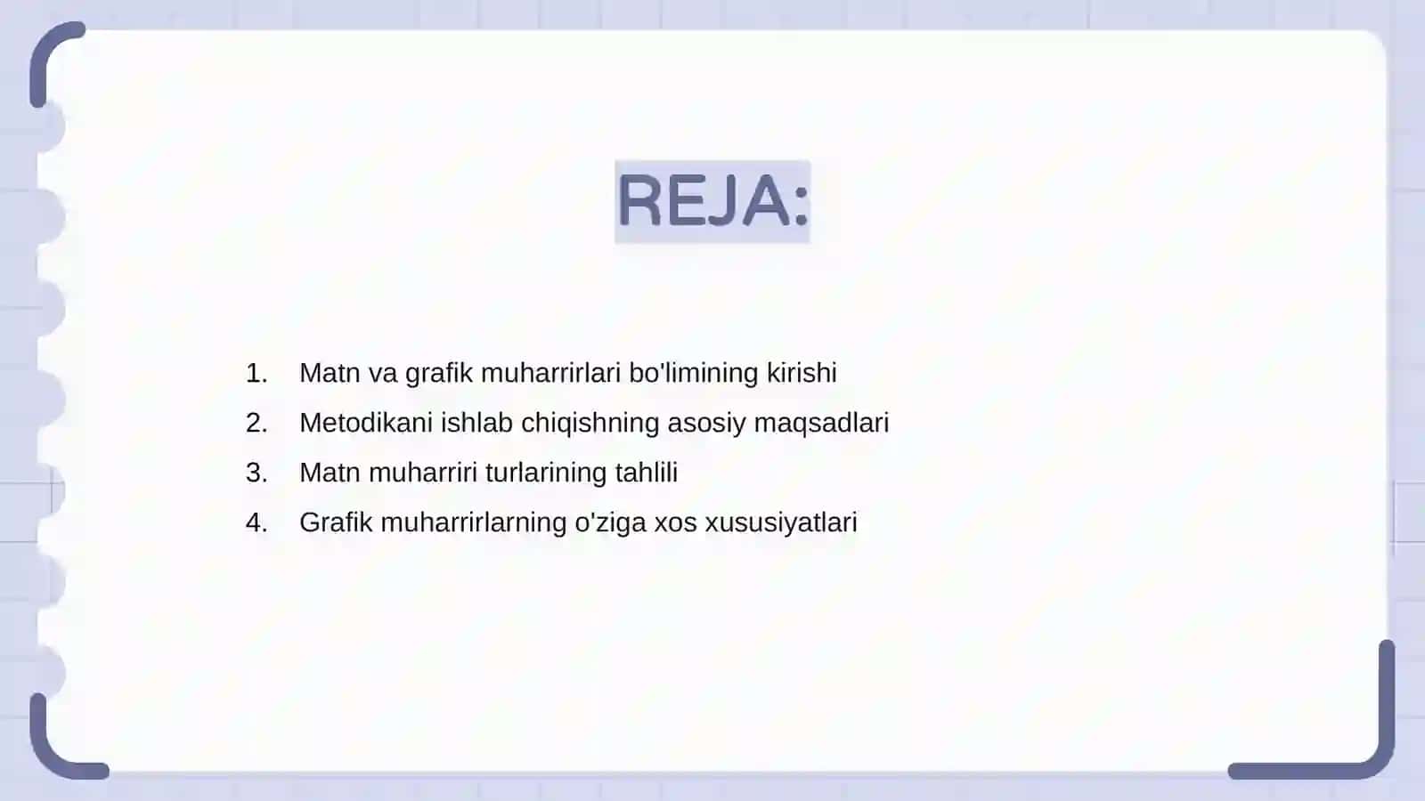 Matnvagrafik muharrirlariboʼliminioʼqitishmetodikasi 2