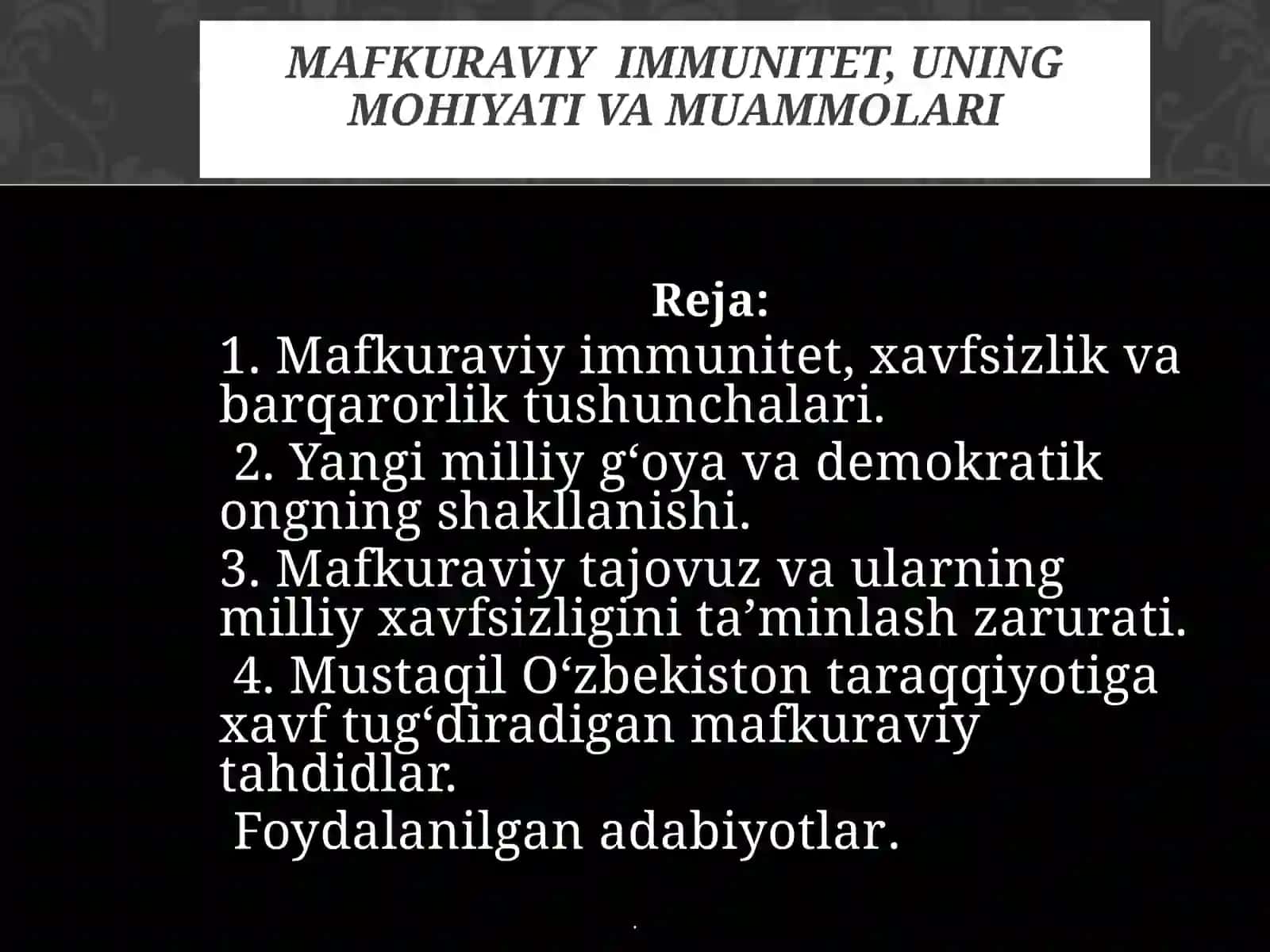 Mafkuraviy immunitet 2