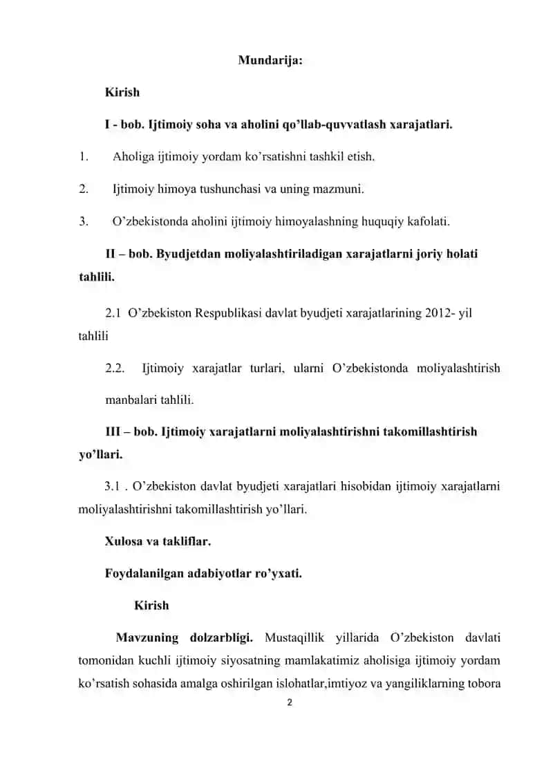 Kurs-diplom ishi /Iqtisodiyot 2