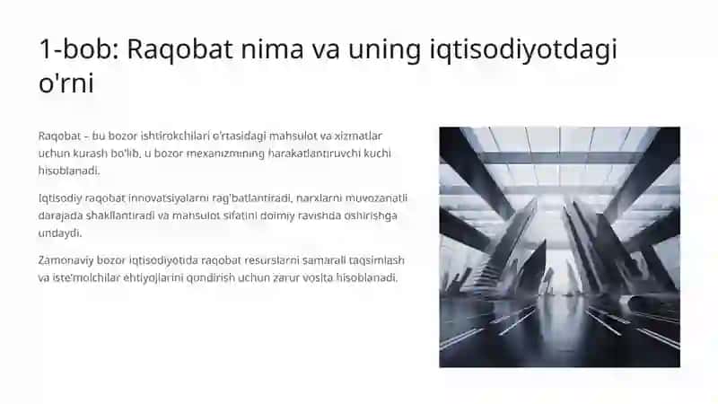 Raqobat turlari va ularning iqtisodiyotga ta'siri 2