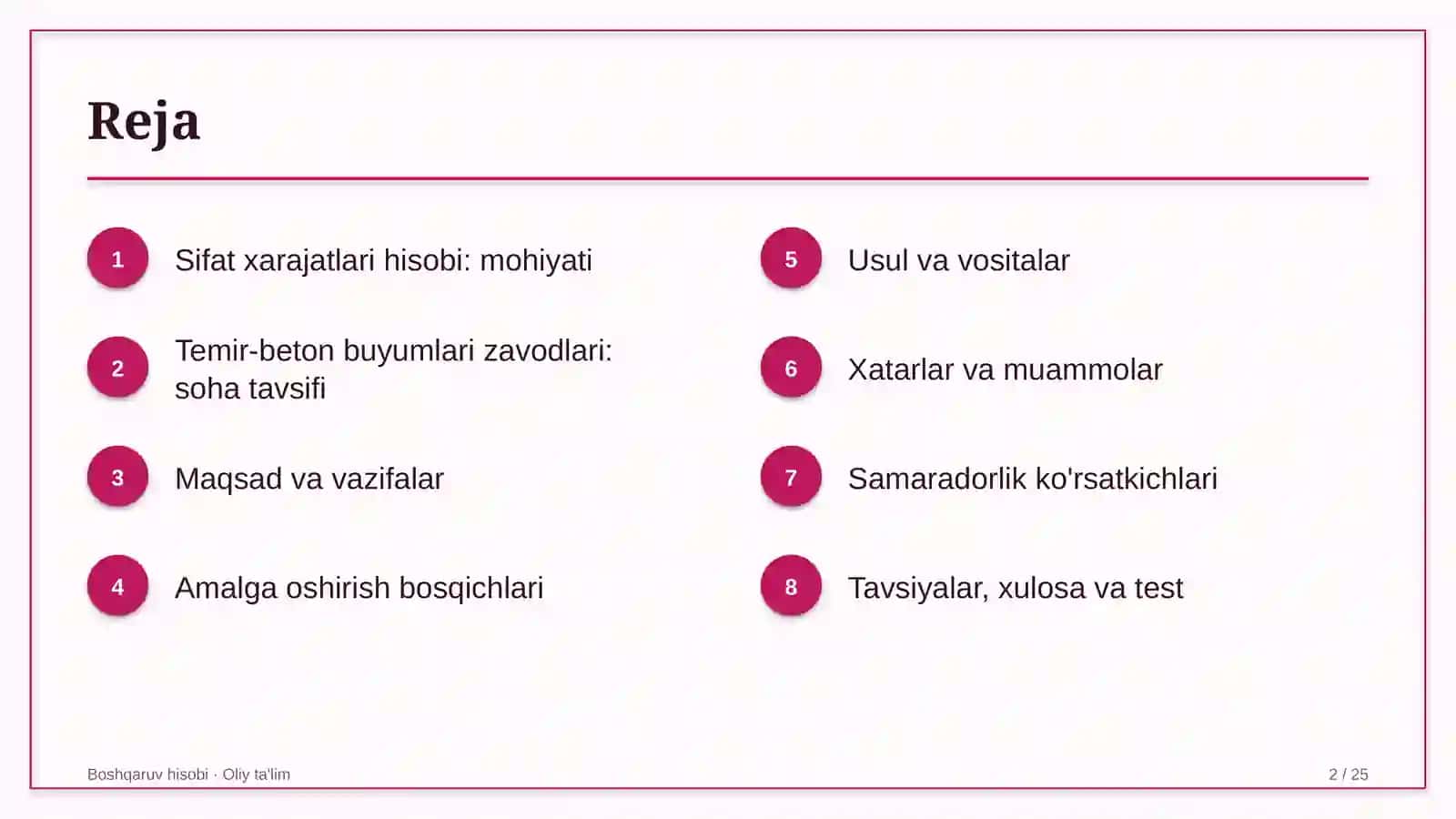 temir beton buyumlari zavodlarida sifat xarajatlarini hisobga olish 2483 2