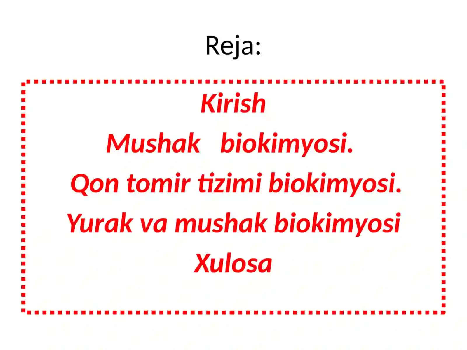 Mushak, qontomirtizimi va yurak biokimyosi 2