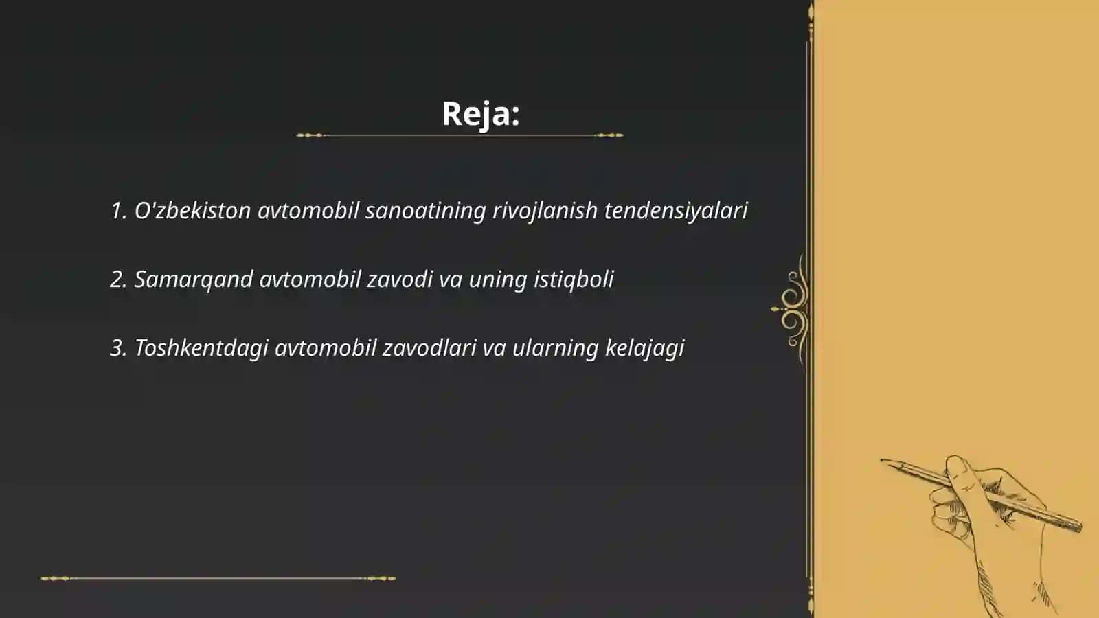 O'zbekiston avtomobil sanoatining istiqboli 2