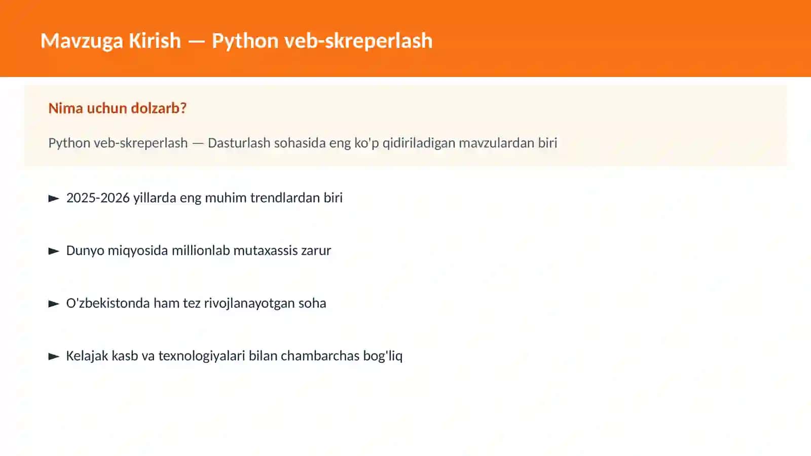 DASTURLASH | PYTHON DASTURLASH 2