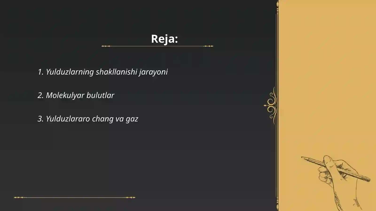 Yulduzlarning paydo bolshi va evolyutsiyasi 2