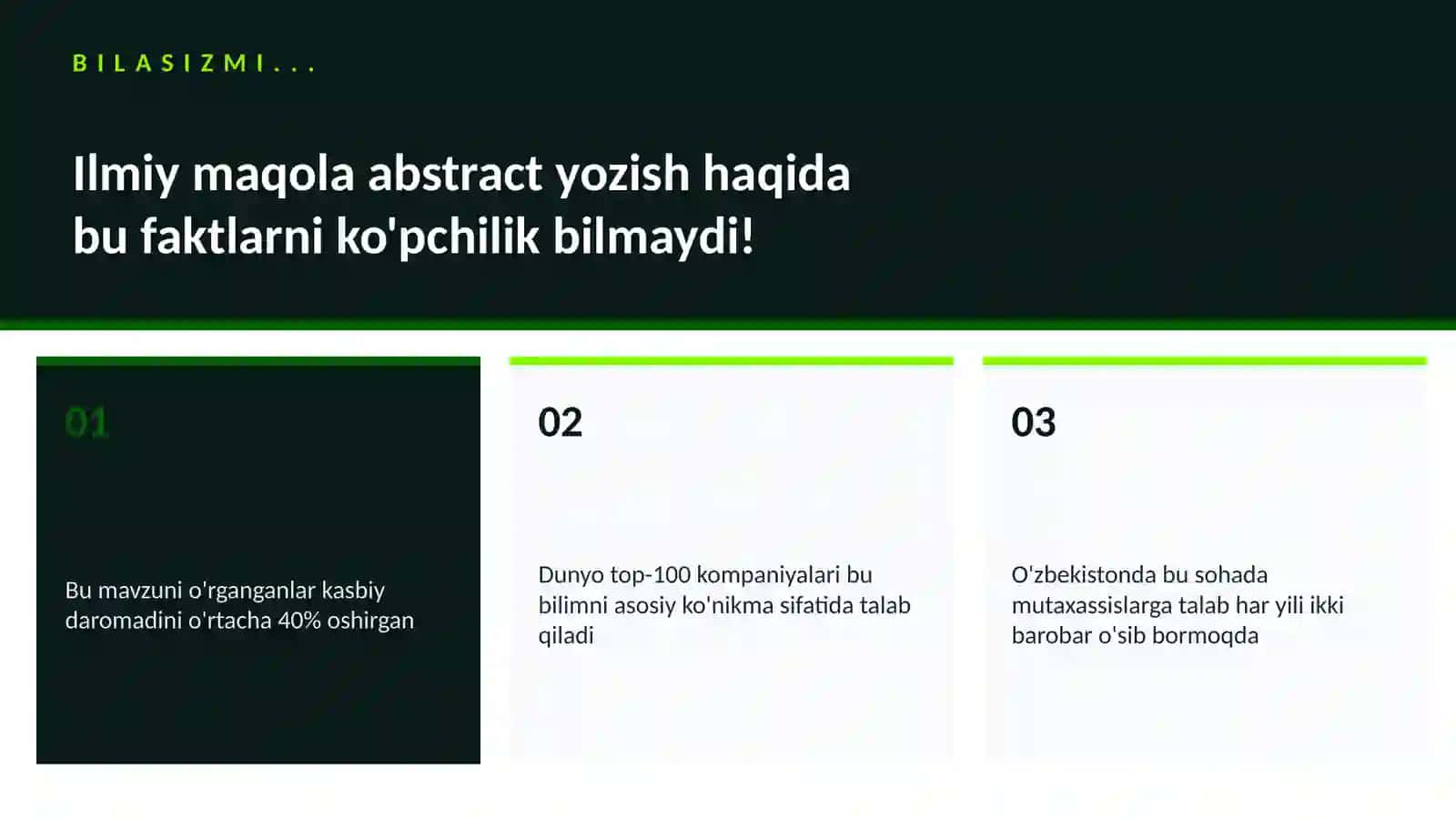 Ilmiy maqola abstract yozish 2