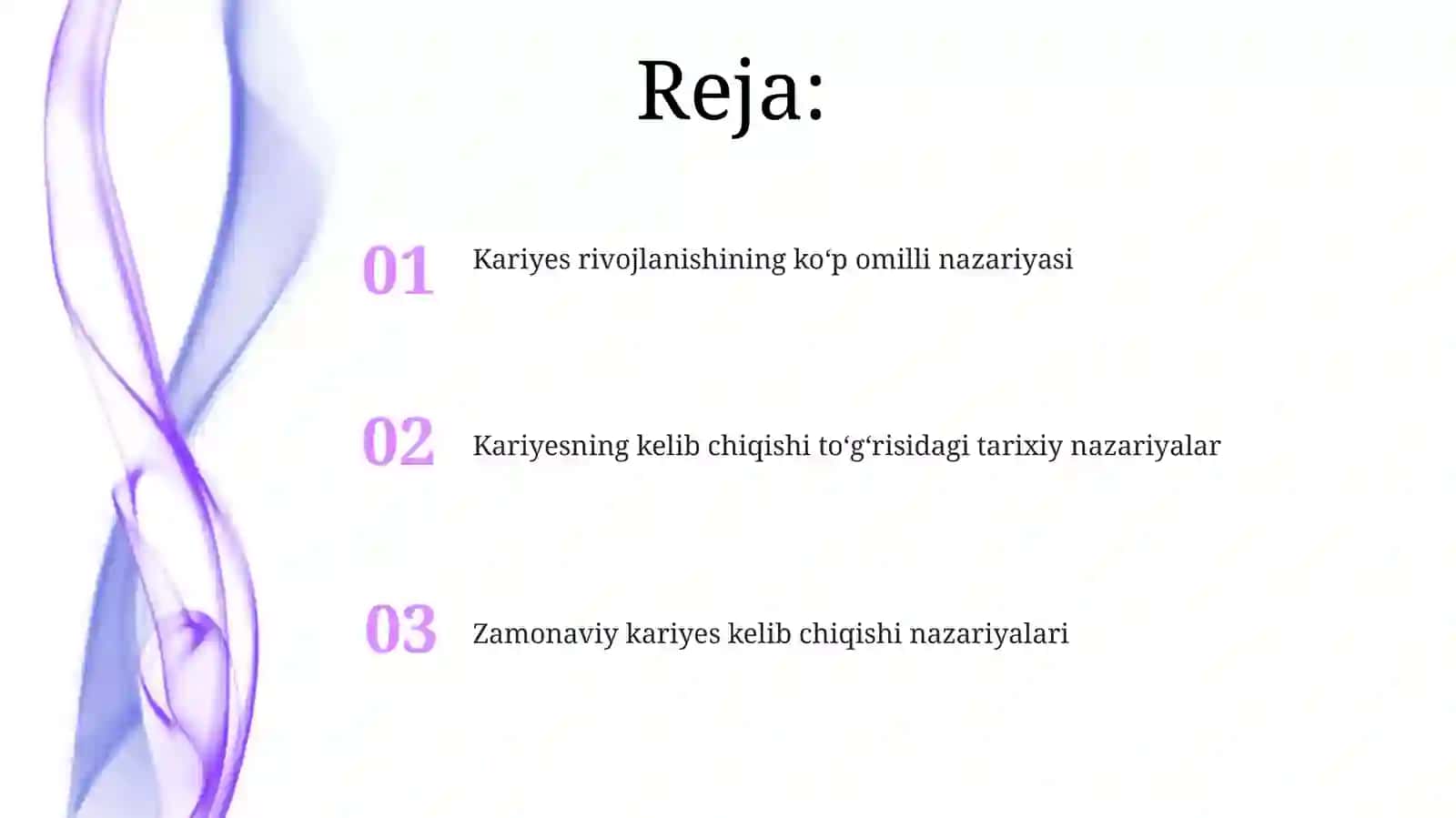 Kariyes kelib chiqishi nazariyalari 2