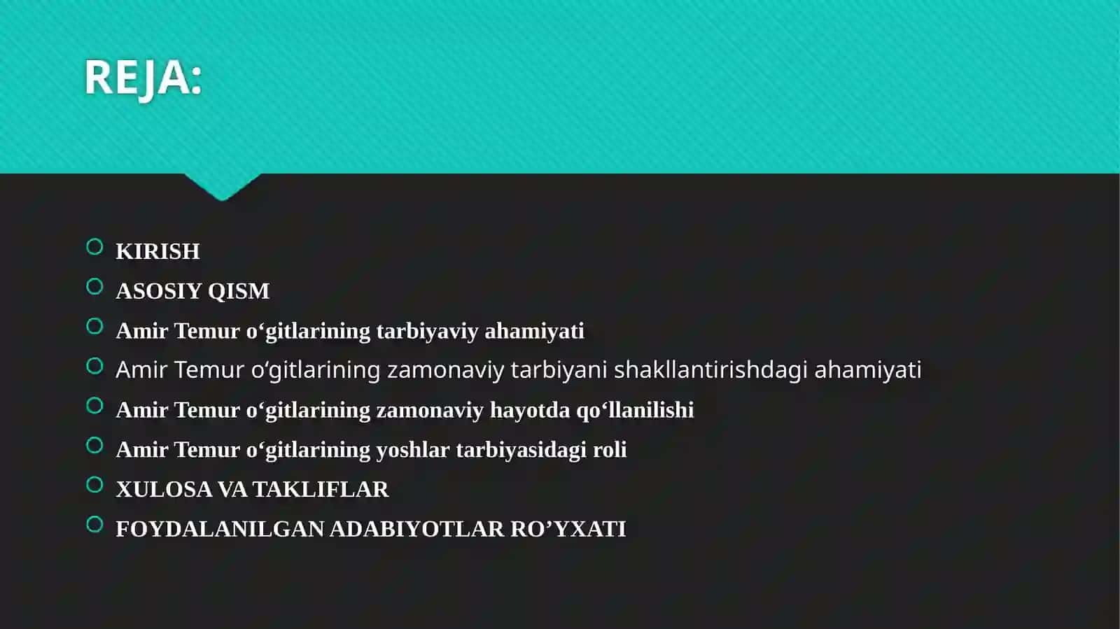 Amir Temur  o‘gitlarining tarbiyaviy  ahamiyati 2