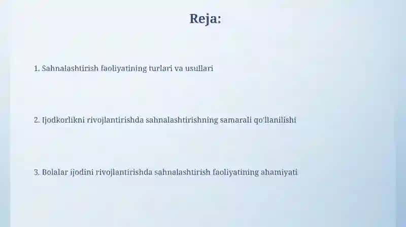 Sahnalashtirish faoliyati vositasida bolalarda ijodiy qobiliyatlarni rivojlantirish 2