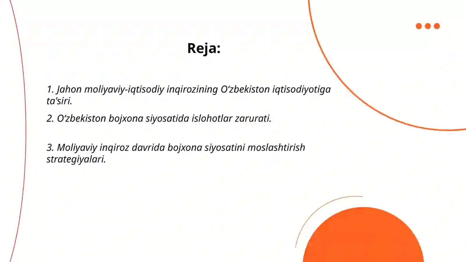 Jahon moliyaviy-iqtisodiy inqirozining Oʻzbekiston respublikasi bojxona siyosatini takomillashtirish 2