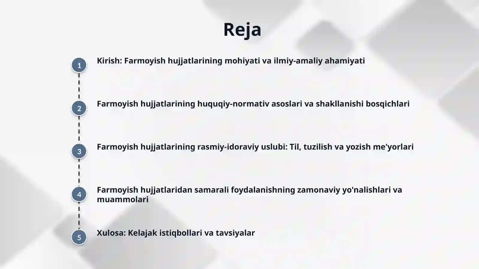 Farmoyish hujjatlarining rasmiy-idoraviy uslubi 2