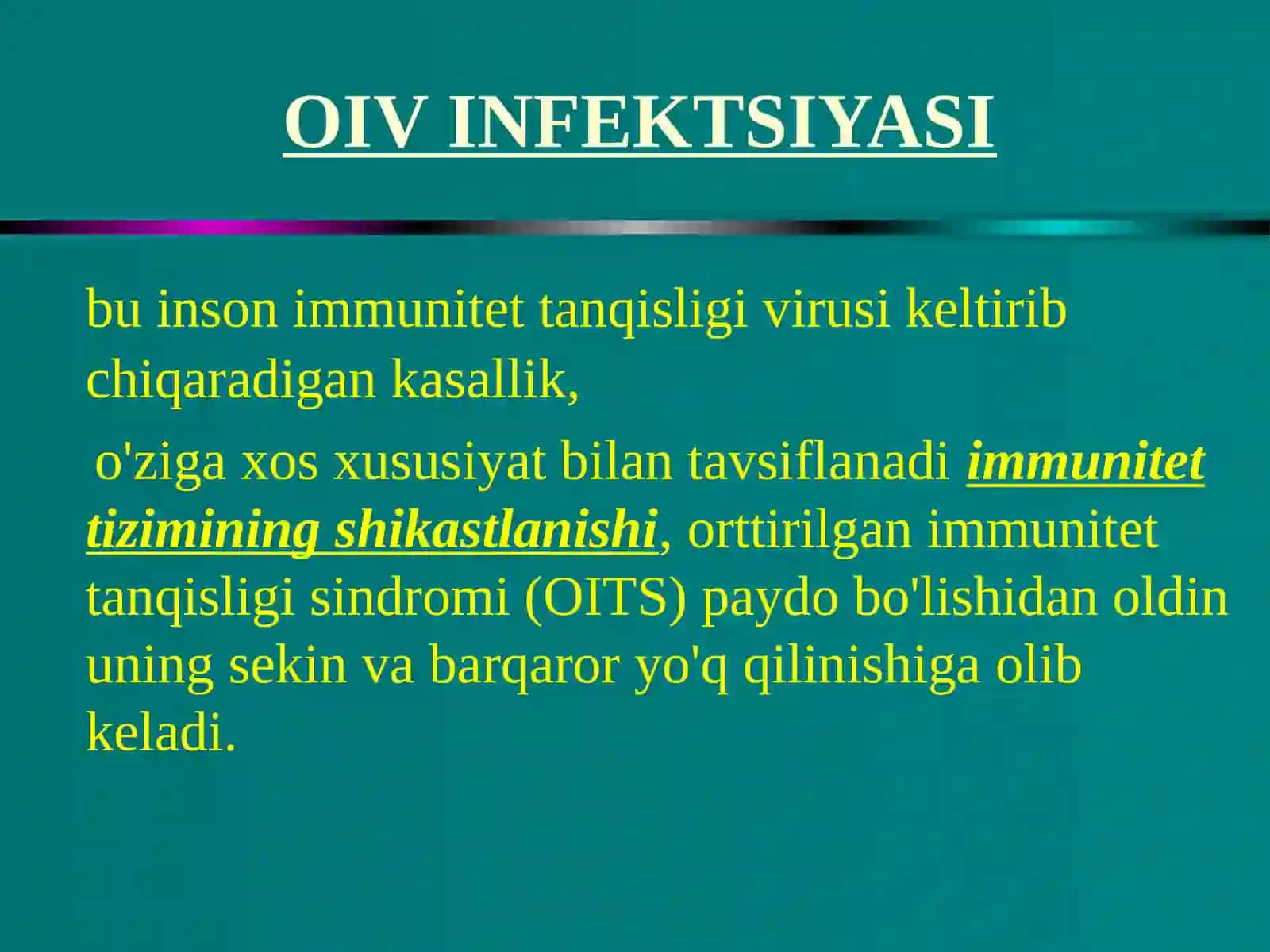 OIV infektsiyasi 2