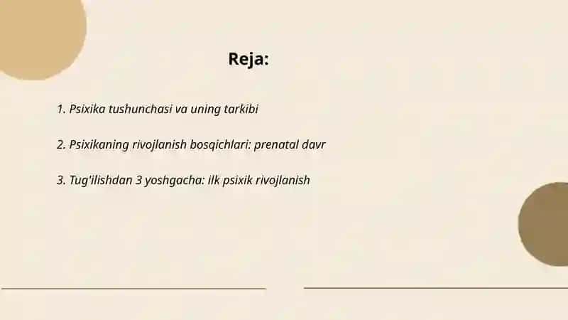 Psixikaning taraqqiyot bosqichlari. Ong, ong osti va ongsizlik tushunchalari 2
