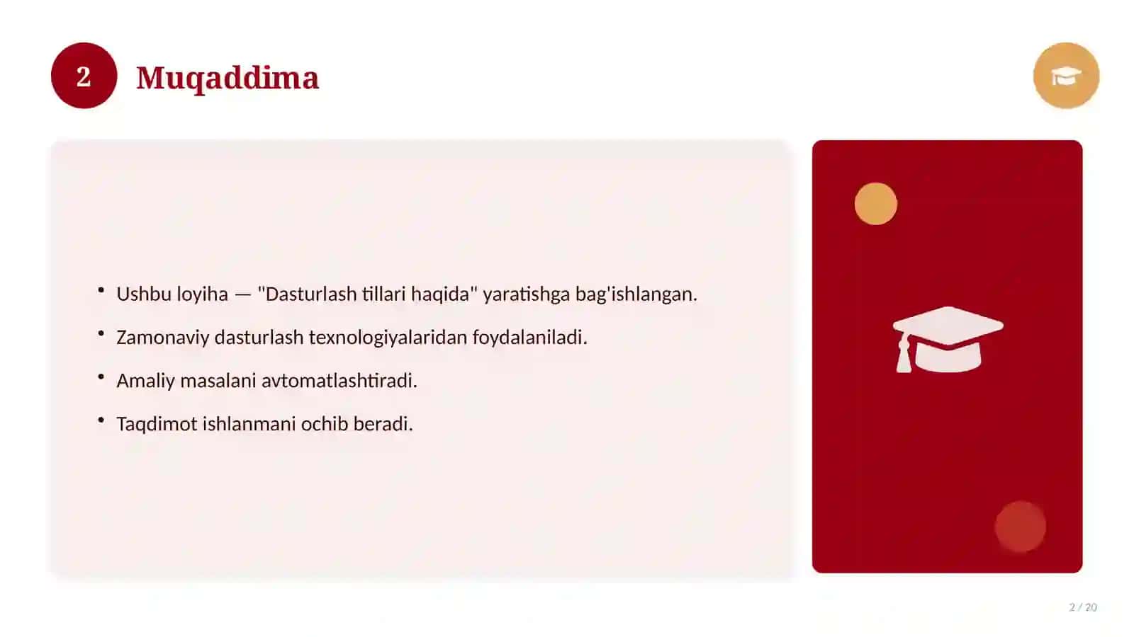 Dasturlash tillari haqida 2
