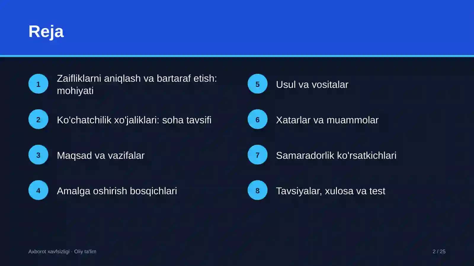 Ko'chatchilik xo'jaliklarida zaifliklarni aniqlash va bartaraf etish 2